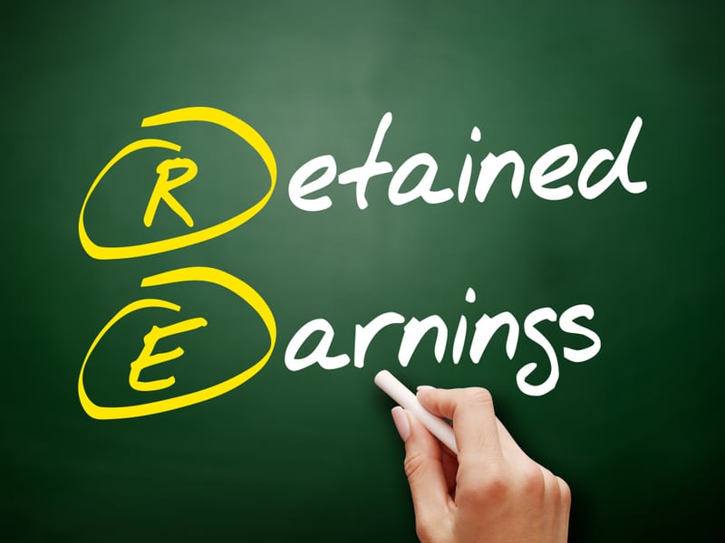 This is the word "retained earnings".