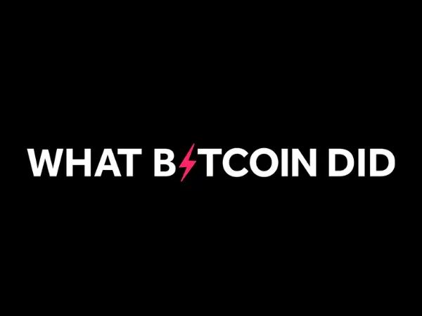 This is the What Bitcoin Did logo.